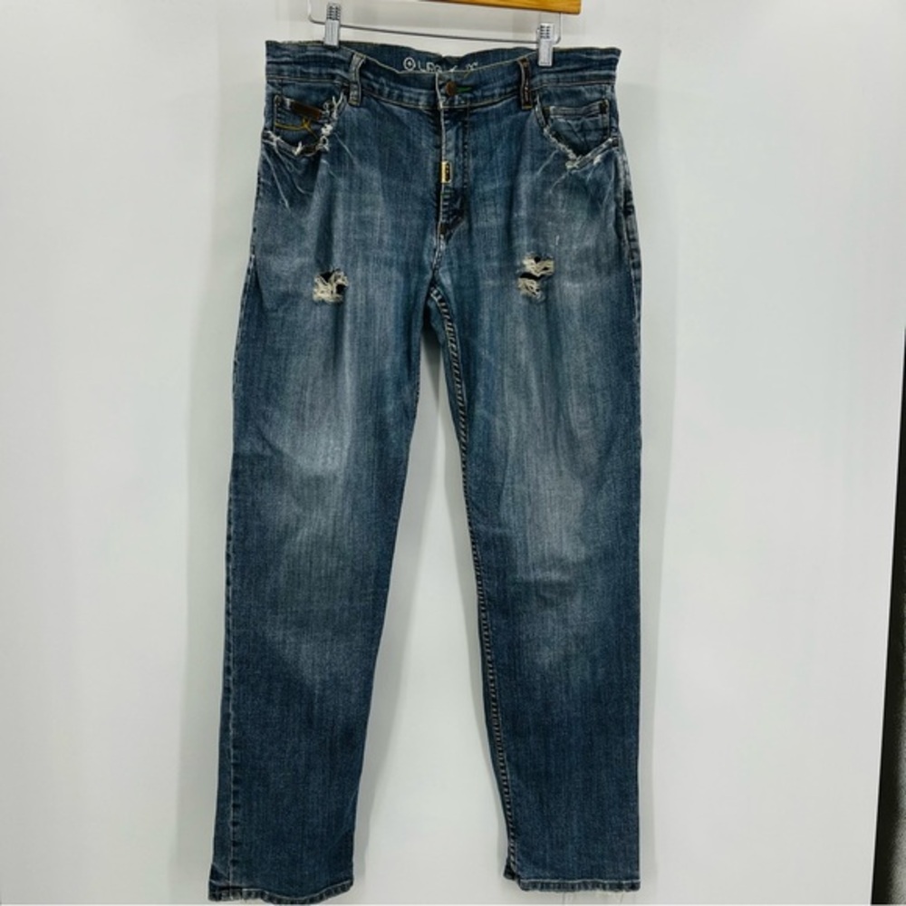 LRG Vintage LR Geans Mens 34"‎ Faded Blue Jean Denim Baggy Urban Y2K Hip Hop